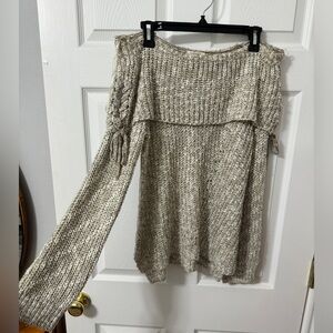 Off the shoulder knit sweater